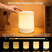 SOLIDEE Night Light,Rechargeable LED Table Lamp,Touch Bedside Lamps,Dimmable Warm White Night Light with RGB Colour Changing Smart Portable Desk Lamp for KidsBabyBedroomCampingNurseryOffice