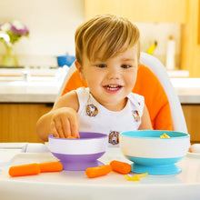 Munchkin Stay Put Baby Suction Bowl Set Baby Bowls for Weaning Baby Feeding Suction Dish Pack for Babies & Toddlers 6 Months+BPA Free Weaning Set for Babies Microwave/Dishwasher Safe  3 Pack