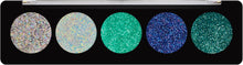 Profusion Cosmetics Aqua Gems 5 Shade Glitter Eyeshadow Palette, Multicolour