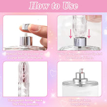 GROVL 4 PCS Travel Perfume Atomiser Refillable Spray Bottle Poctable Mini 5ml Perfume Travel Bottle, Fancy Acrylic Full View Fragrance Dispenser Bottle for Purse Handbag Pocket Luggage