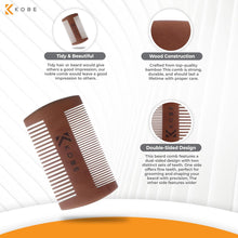 Kobe Pro Deluxe Bamboo Comb - Dual-Sided Styling Essential - Pocket-Friendly, Premium Quality, Stylish Design