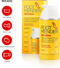 Footmender All in One  Treats and Heals Dry Feet, Hard Skin (calluses), Corns and Cracked Heels (Heel fissures)  Significant Effect After First Treatment  100ml