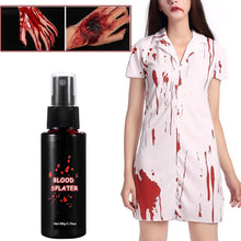 Fake Blood Makeup Spray - Halloween Realistic Fake Blood - Washable Easy Dry Flow Fake Blood for Eyes Drips Nose Bleeds - Blood Splatter for Zombie Monster Vampire Clown Costume Cosplay Makeup