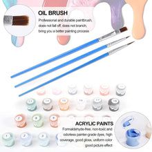 CAYUDEN Paint by Numbers for Adults, 16x20 inch Acrylic Oil Painting by Numbers Kits for Adults Kids Art Crafts Painting Numbers Kit with 3 Brushes Paints by Numbers on Canvas for Adults Beginner Kids