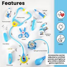 BUYGER Kids Doctors Set Case for Kids Educational Toys for 3 Year Old Boys Medical Play Fancy Dress Up Clothes for Boys, Girls