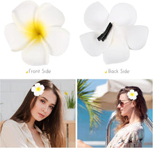 Amosfun Hawaiian Plumeria Flower Hair Pins Barrettes Hair Clip Bridal Hair Accessories for Tropical Beach Party Wedding Event Decoration Photography 12 Pieces (9 cm Mixed Colour)