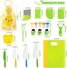 Mactoou Kids Kitchen Knives, 27 Pieces Kids Knife for Real Cooking, Toddler Safe Knives Set with Plastic Knife, Crinkle Cutter for 2 3 4 5 6 7 8 9 10+ Year Old Boys Girls