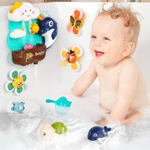 Joyreal Baby Bath Toys - Toddler Bath Toy for 18+ Months, Baby Bath Tub Toy with 3 Suction Cup Spinner Toys & 2 Wind Up Bath Toys Gift for Boys Girls for 2 3 4 5 Year Old