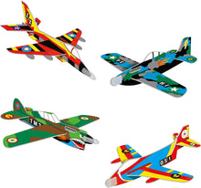 Galt Glider Planes - 4 Foam Planes Craft Kit for Kids to Colour,Build and Fly - 8 Washable Pens,Stickers and Guide Book - Fun Childrens Arts and Crafts Activity Pack - Girls and Boys Ages 5 Years Plus