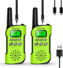 AWANFI Walkie Talkies for Kids Rechargeable, Long Range Walkie-Talkie with Li-Ion Battery, 2 Way Radios, Walky Talky with Flashlight,VOX,USB-C Cable, for Outdoor Camping, Kids Toy for 3-12 Years Old