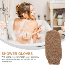 Healifty 2pcs Exfoliating Hemp Glove Shower Bath Mitt Mitten Bath Sponge Scrubber Remove Dead Skin for Men and Women