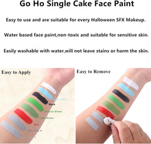 Go Ho Light Blue Face Body Paint Makeup,Professional Water Based Creamy to Gel Body Painting Single Palette for Adults Children Cosplay SFX Costumes Festivals Halloween,25g