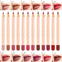 12 Colors Matte Lip Liner Pens Set Long-Lasting Creamy Lip Liner Natural Lip Makeup Soft Pencils Lipstick Set