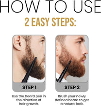 King Leonidas Beard Pencil Filler for Men (Black), Water-Resistant Beard Liner Pen for Marking & Detailing Patchy Beards, Mens Beard Shaper & Definer, Facial Hair Darkener for Natural Look