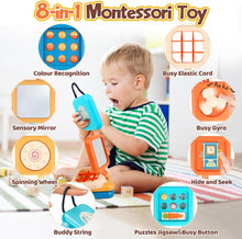 Joollurm Baby Plane Travel Toys, Busy Activity Cube for 1 Year Old, Sensory Educational Developmental Learning Toys for Boys Girls Birthday