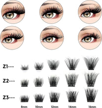 Individual Cluster Lashes, 72 PCS DIY Eyelash Extension,Natural Look Wispy Clusters Lashes 8-16MM D Curl Individual Lashes Extensions Reusable Individuals DIY at Home(Z2)