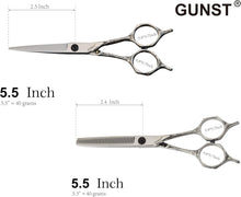 GUNST Hairdressing Scissors Set 5.5 Inches with Fine Handles Floral Pattern