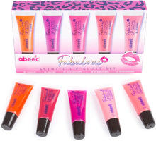 abeec Scented Lip Gloss Set  5 x Lip Gloss Pack - Strawberry, Blueberry, Cherry, Orange And Grape  Kids Makeup Sets For Girls  Kids Lip Gloss Sets For Girls