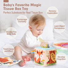 hahaland Baby Tissue Box Toy Sensory Toys for 6 Month Old Baby Toys 6-12 Months Must Haves - Baby Toys for Boy Girl Christmas Shower Gifts