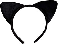 Glitz4Girlz Black Cat Ears Alice Hair Band Headband Fancy Dress Halloween