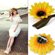 6PCS Beautiful Sunflower Hair Alligator Clips Hair Clamp Hair Styling Accessories for Lady Girls Party Beach Vacation Wedding Decoration