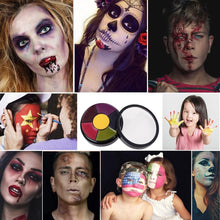 Halloween SFX Makeup Kit 6 Color Bruise Wheel Fake Blood Face Paint with Art Painting Brush and Sponge for Special Effects, Body Paint Makeup (01)