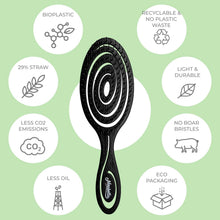 Ninabella Organic Detangle Hair Brush for Women, Men & Children - Does not Pull the Hair - Hair Straightening Brushes for Curly, Straight & Wet Hair - Unique Spiral Hairbrush