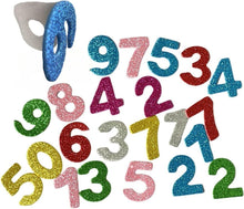 Kids B Crafty 100 Number Stickers - Glitter Foam Numbers for Childrens Crafts, Self-Adhesive Stickers for Scrapbooking, Card Making, and Decorating