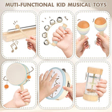 Kids Musical Instruments Baby Musical Instrument Toddler Toys Wooden Toys Baby Maracas Percussion Instruments Musical Toys Sensory Toys for Boys Girls Gift