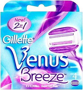 Gillette Venus Breeze 2 in 1 Shave 4 Razor Blades Cartridges