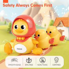 hahaland Baby Crawling Duck Toy Baby Toys for 0-6 Months 1 Year Old Boys Girls, Musical Light Interaction Walking Tummy Time Sensory Toys Sound Toys with Lullabies Birthday Present Gifts
