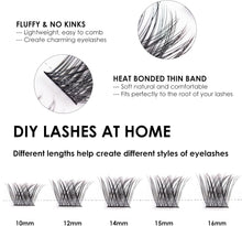 Lanciley Individual Lashes 45 Clusters Lashes CC Curl DIY Eyelash Extension Kit at Home for Make-up Beginner False Eyelashes with Eyelash Glue Tweezers 10/12/14/15/16mm Easy to Use - Fluffy Style