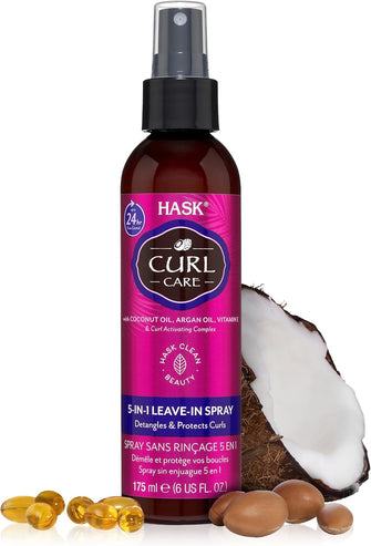 HASK CURL CARE 5-in-1 Leave In Conditioner Spray for all curl patterns, color safe, and cruelty-free - 1 175mL Bottle