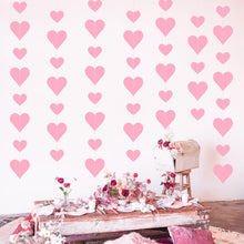 4PCS Heart Garland, Valentines Day Decorations Paper Hearts Streamers Hanging Hearts Decorations for Valentines Galentines Day Birthday Bridal Shower Wedding Engagement Anniversary Decor (Pink)