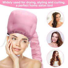 Hair Dryer Bonnet Attachment, Adjustable Bonnet Hood Hair Dryer Hat for Hand Held Hair Dryer, Hooded Hair Dryer Cap with Stretchable Grip and Extended Hose Length for Hair Care (Pink)