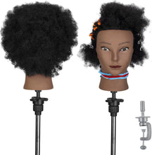 Mannequin Head Neverland Beauty 10 Inch 100% Human Hair Cosmetology Mannequin Training Head for Cornrow Braiding with Clamp Holder(Dark Brown)