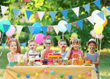 DOJoykey 66ft Bunting Banner, Blue White Bunting Flags Polyester Fabric Bunting Garland 52pcs Waterproof Flags Reusable Bunting for Mothers Day Home Outdoor Birthday Wedding Party Decoration