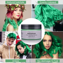 Hair Colour Wax, 120g Temporary Coloured Hair Paint Wax, Easy Washable Colour Change Hair Dye for Kids,Women,Men(Green)