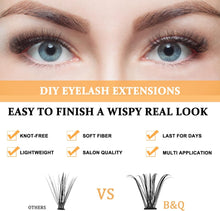 Individual Lashes 40D Cluster Lashes B&Q Individual Eyelashes 280 Clusters False Eyelash 20D 30D 40D 50D Lash Clusters Extensions Individual Lashes Cluster DIY Lash Extensions (40D-0.07D-9-15mix)