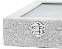 BIENSER Earrings Organiser, Velvet Clear Lid Earring Holder & 40 Pairs Earrings Storage Box, Jewellery Boxes Display Showcase Case Lockable, Dustproof, 13.14"(L) X 9.18"(W)