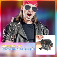 FASBET 11Pcs Rock Star Heavy Metal Set Rock Star Fancy Dress Kids Punk Accessories Rockstar Accessories Kids Rockstar Fancy Dress Kids Rock Star Costume Boys and Girls Rockstar Costume