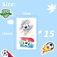 Kids Tattoos Set,15 Sheets Football Temporary Tattoos for Kids,Tattoos Stickers for Boys and Girls,Suitable for Birthday Party and Festival