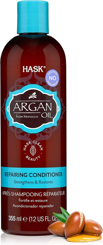 HASK Argan Oil From Morocco Repairing Conditioner, 355ml, (Pack of 1)