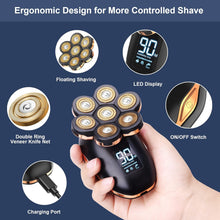 Head Shavers for Men 7D, CHLANT Mens Head Shaver for Bald Men Wet&Dry Waterproof Bald Head Shaver for Men,Electric Shavers Men Cordless Rechargeable 5-in-1 Grooming Kit with Beard Trimmer Hair Clipper