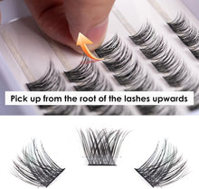 Lanciley Individual Lashes 45 Clusters Lashes CC Curl DIY Eyelash Extension Kit at Home for Make-up Beginner False Eyelashes with Eyelash Glue Tweezers 10/12/14/15/16mm Easy to Use - Fluffy Style