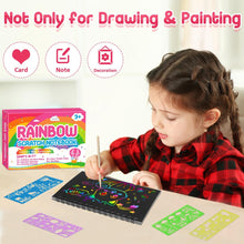 LIKYMO Party Bag Fillers for Kids - Scratch Art Party Bag Fillers Easter Gifts for Kids, Easter Crafts age 4-12 Years Old Girls Boys Birthday Classroom Gifts (16 Rainbow Scratch Notes)