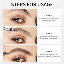 EHIOG Eyebrow Pencil, Microblading Waterproof Eyebrow Pen, Eye Brow Makeup Tool Eyebrow Pencil with 4 Micro-Fork Tip Long-Lasting Brow Tint, for Natural Eyebrow Hair Makeup-02DarkBrown