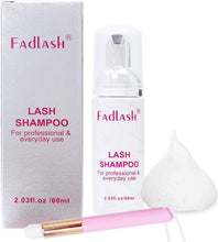 Lash Shampoo for Eyelash Extension 60ml Lash Cleaner Eyelash Shampoo With a Soft Brush(Lash Shampoo-2.2 OZ)