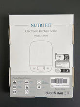 NUTRI FIT EK9690 Digital Kitchen Scale Ultra Thin Electronic Scale Multifunction Kitchen Scale Large Display Plastic Platform 5kg/11lb-1g lb.oz fl.oz g ml(Black)