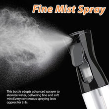 iTGOOS Hair Spray Misting Bottle Refillable Fine Mist Sprayer Bottle Continuous Water Mister Empty Spray Bottle for Hair Styling, Plants, Pets, Home Clean (200ML)